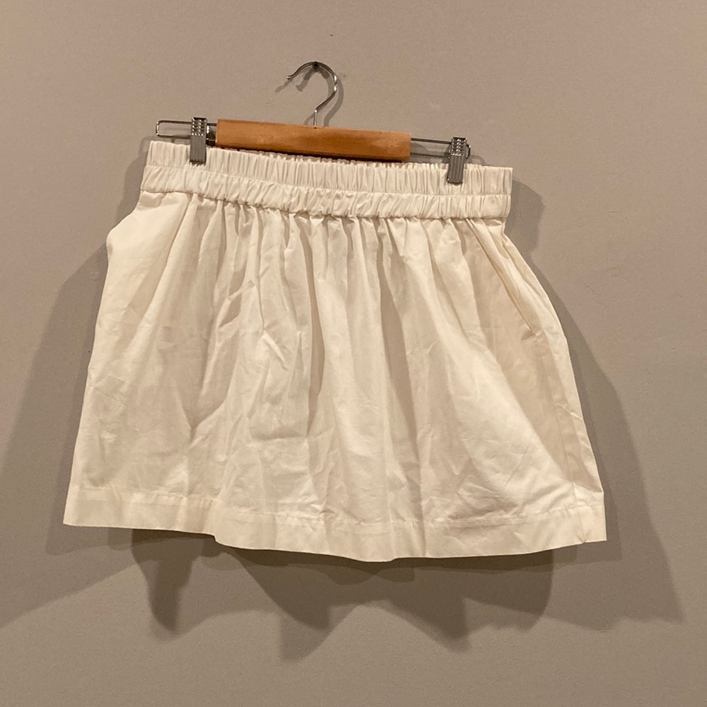 Mango white lightweight summer skirt with pockets
